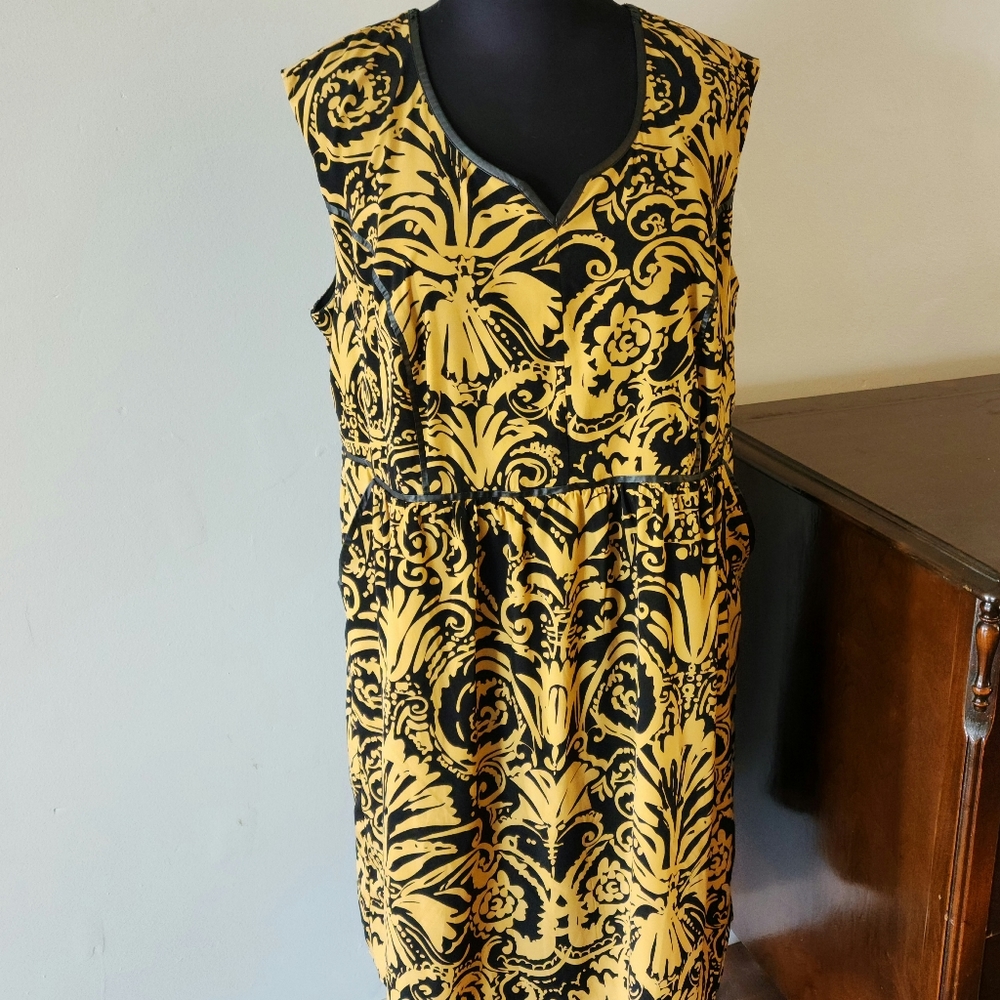 Lane Bryant Brocade Sleeveless  Shift Dress